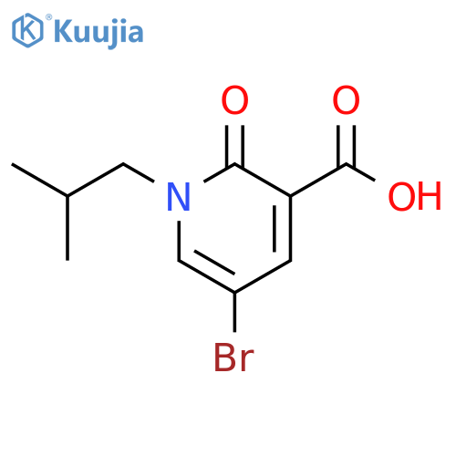 5-Bromo-1-(2-methylpropyl)-2-oxopyridine-3-carboxylic acid structure