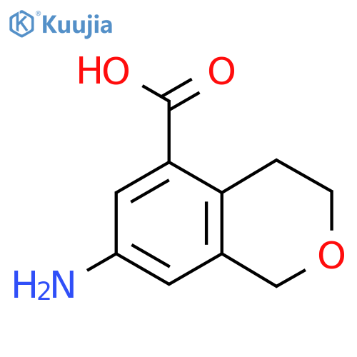 7-amino-3,4-dihydro-1H-2-benzopyran-5-carboxylic acid structure