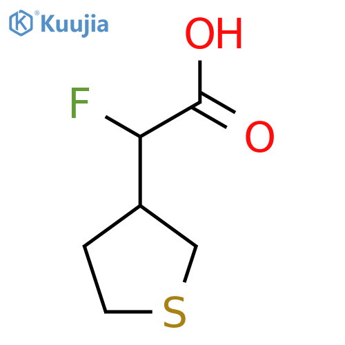 2-Fluoro-2-(thiolan-3-yl)acetic acid structure
