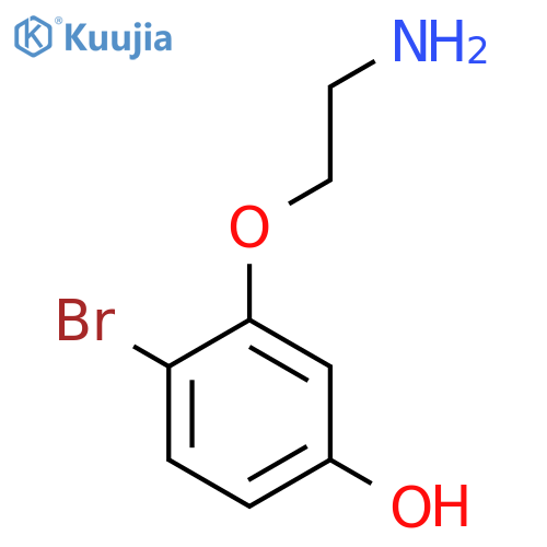 3-(2-aminoethoxy)-4-bromophenol structure