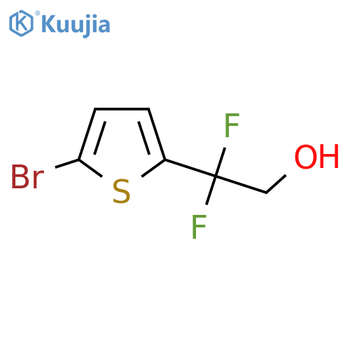 2-(5-bromothiophen-2-yl)-2,2-difluoroethan-1-ol structure