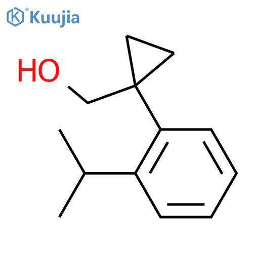 {1-2-(propan-2-yl)phenylcyclopropyl}methanol structure