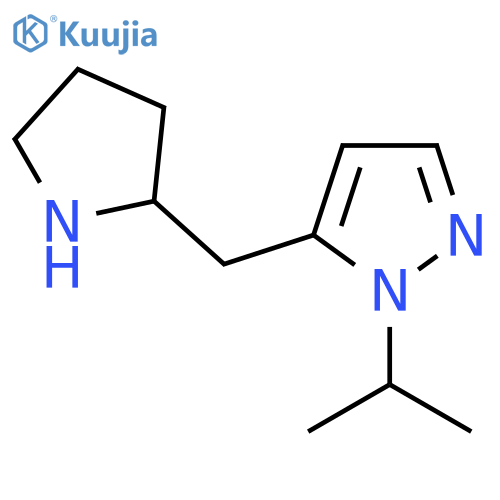 1-(propan-2-yl)-5-(pyrrolidin-2-yl)methyl-1H-pyrazole structure