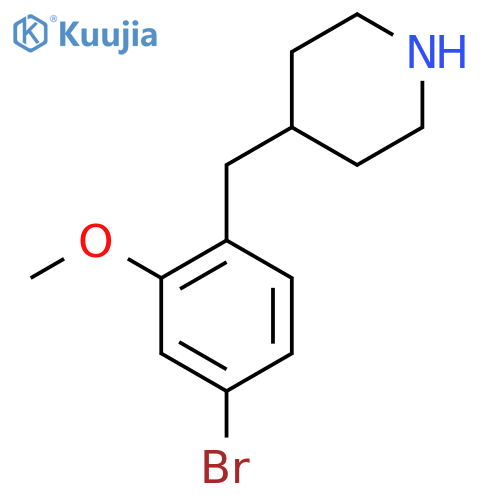 4-(4-bromo-2-methoxyphenyl)methylpiperidine structure
