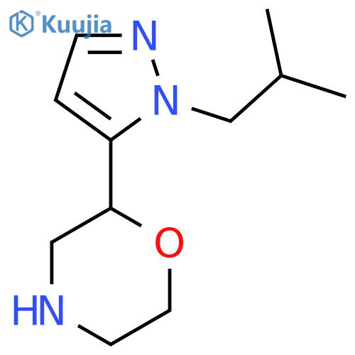 2-1-(2-methylpropyl)-1H-pyrazol-5-ylmorpholine structure
