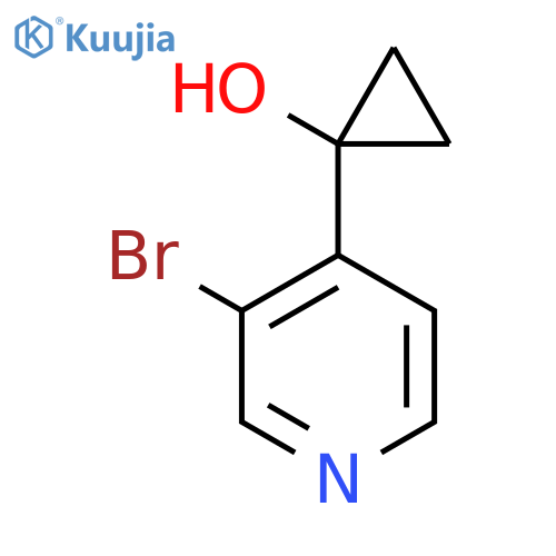 1-(3-bromopyridin-4-yl)cyclopropan-1-ol structure