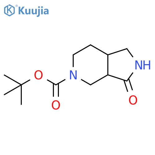 tert-butyl 3-oxo-2,3a,4,6,7,7a-hexahydro-1H-pyrrolo[3,4-c]pyridine-5-carboxylate structure
