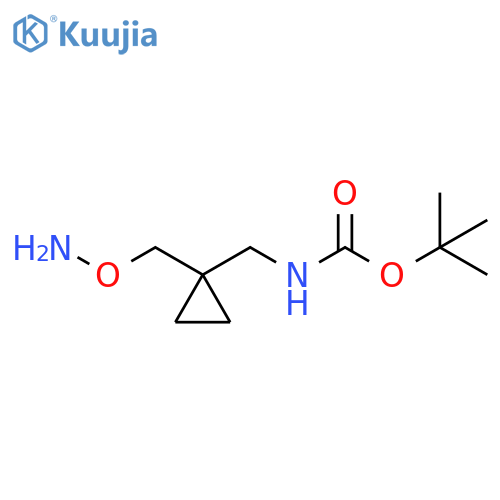 tert-butyl N-({1-(aminooxy)methylcyclopropyl}methyl)carbamate structure