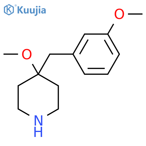 4-methoxy-4-(3-methoxyphenyl)methylpiperidine structure