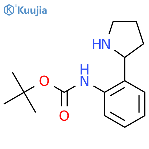 tert-butyl N-2-(pyrrolidin-2-yl)phenylcarbamate structure