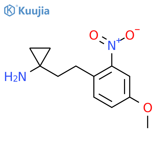 1-2-(4-methoxy-2-nitrophenyl)ethylcyclopropan-1-amine structure
