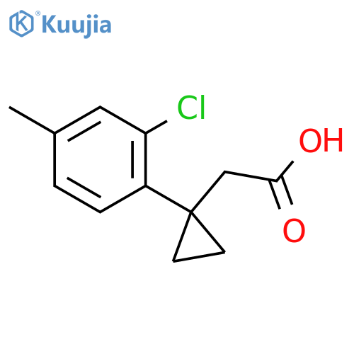 2-1-(2-chloro-4-methylphenyl)cyclopropylacetic acid structure