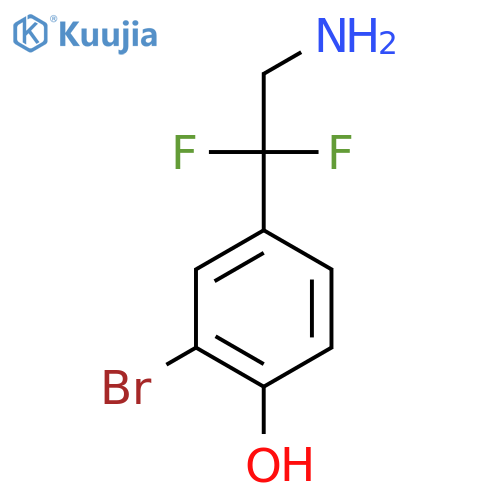 4-(2-amino-1,1-difluoroethyl)-2-bromophenol structure