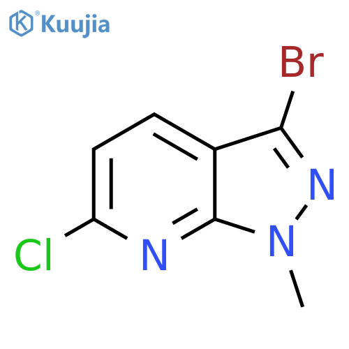 3-Bromo-6-chloro-1-methyl-1H-pyrazolo3,4-bpyridine structure