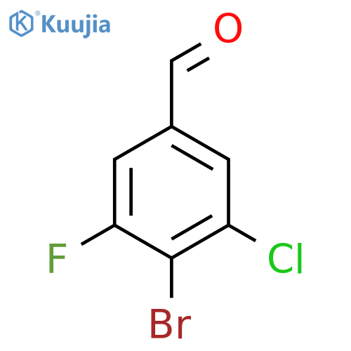 4-Bromo-3-chloro-5-fluorobenzaldehyde structure