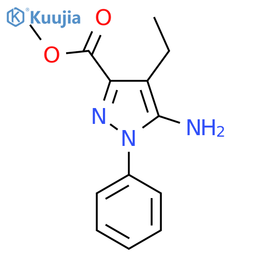 methyl 5-amino-4-ethyl-1-phenyl-1H-pyrazole-3-carboxylate structure