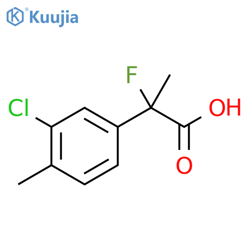 2-(3-chloro-4-methylphenyl)-2-fluoropropanoic acid structure