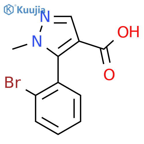 5-(2-bromophenyl)-1-methyl-1H-pyrazole-4-carboxylic acid structure