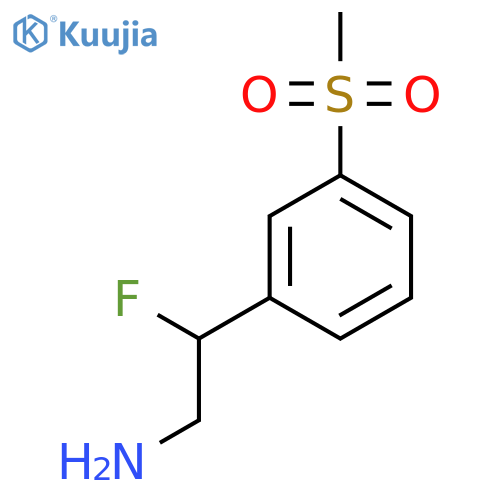 2-fluoro-2-(3-methanesulfonylphenyl)ethan-1-amine structure
