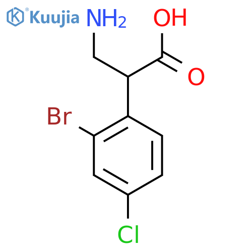 3-amino-2-(2-bromo-4-chlorophenyl)propanoic acid structure