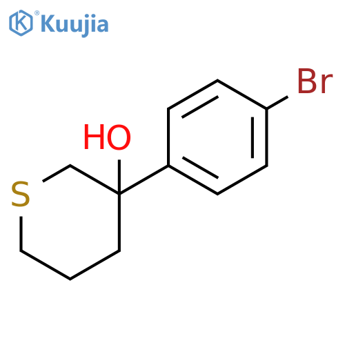 3-(4-bromophenyl)thian-3-ol structure