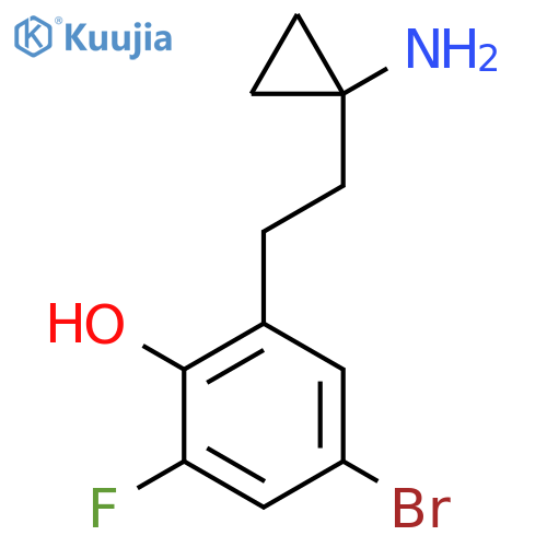 2-2-(1-aminocyclopropyl)ethyl-4-bromo-6-fluorophenol structure