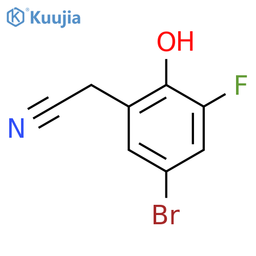 2-(5-bromo-3-fluoro-2-hydroxyphenyl)acetonitrile structure