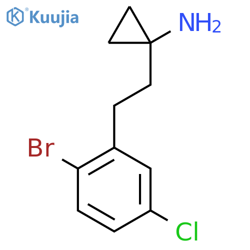 1-2-(2-bromo-5-chlorophenyl)ethylcyclopropan-1-amine structure