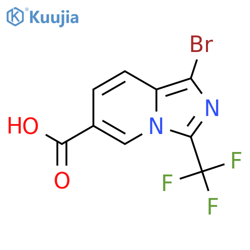 1-Bromo-3-(trifluoromethyl)imidazo[1,5-a]pyridine-6-carboxylic acid structure