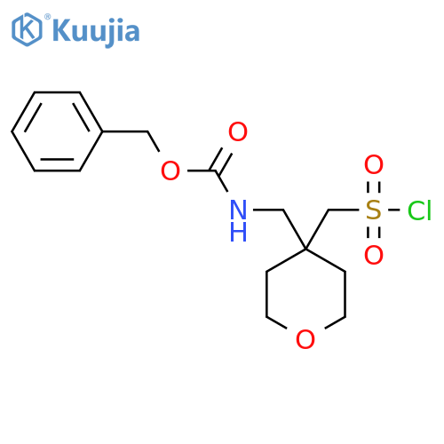 benzyl N-({4-(chlorosulfonyl)methyloxan-4-yl}methyl)carbamate structure