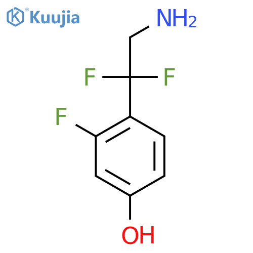 4-(2-amino-1,1-difluoroethyl)-3-fluorophenol structure
