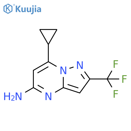 7-cyclopropyl-2-(trifluoromethyl)pyrazolo[1,5-a]pyrimidin-5-amine structure