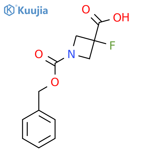 1-[(benzyloxy)carbonyl]-3-fluoroazetidine-3-carboxylic acid structure
