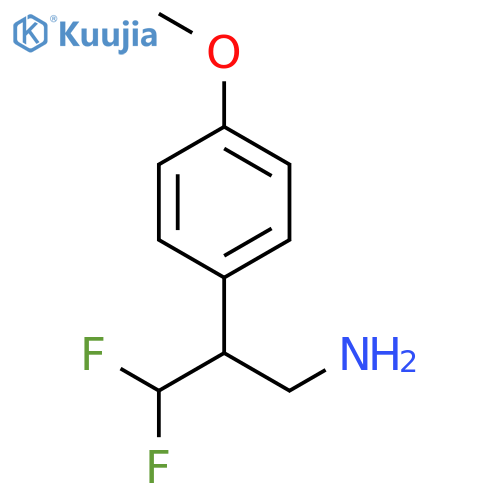 3,3-difluoro-2-(4-methoxyphenyl)propan-1-amine structure