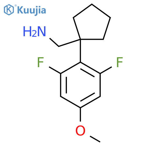 1-(2,6-difluoro-4-methoxyphenyl)cyclopentylmethanamine structure