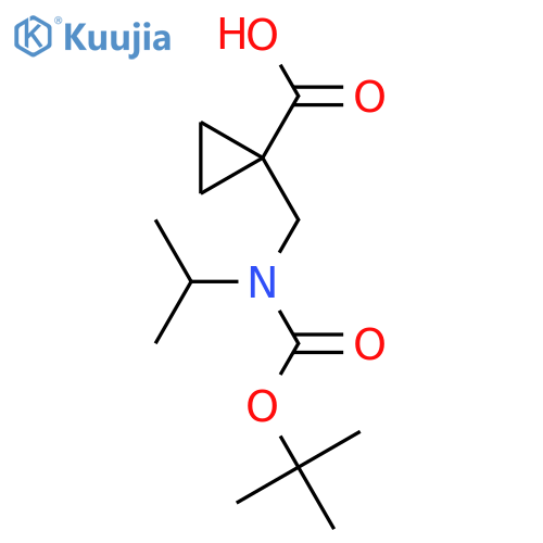 1-({[(Tert-butoxy)carbonyl](propan-2-yl)amino}methyl)cyclopropane-1-carboxylic acid structure