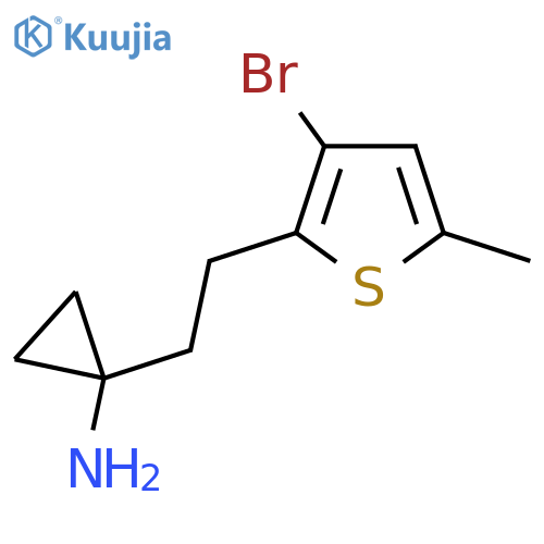 1-2-(3-bromo-5-methylthiophen-2-yl)ethylcyclopropan-1-amine structure
