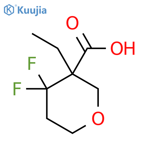 3-Ethyl-4,4-difluorooxane-3-carboxylic acid structure