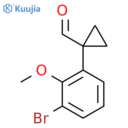 1-(3-bromo-2-methoxyphenyl)cyclopropane-1-carbaldehyde structure