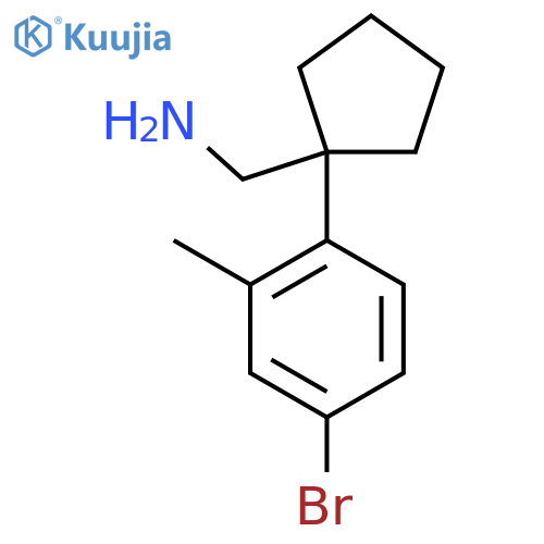 1-(4-bromo-2-methylphenyl)cyclopentylmethanamine structure