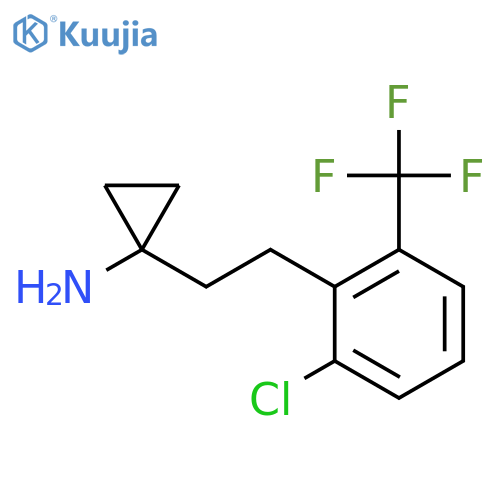 1-{2-2-chloro-6-(trifluoromethyl)phenylethyl}cyclopropan-1-amine structure