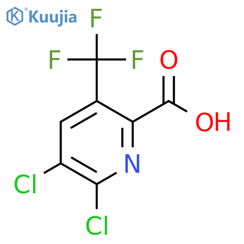 5,6-Dichloro-3-(trifluoromethyl)pyridine-2-carboxylic acid structure