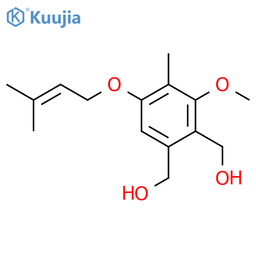 1,2-Benzenedimethanol,3-methoxy-4-methyl-5-[(3-methyl-2-buten-1-yl)oxy]- structure