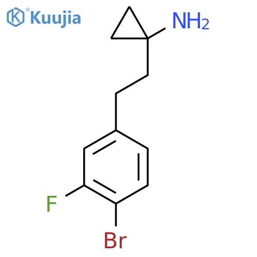 1-2-(4-bromo-3-fluorophenyl)ethylcyclopropan-1-amine structure