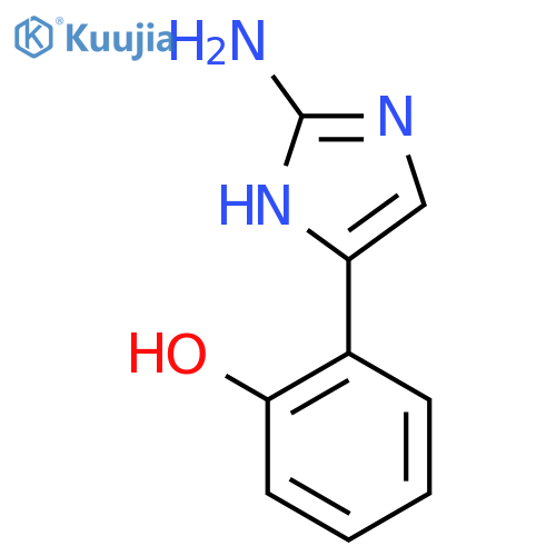 2-(2-amino-1H-imidazol-5-yl)phenol structure