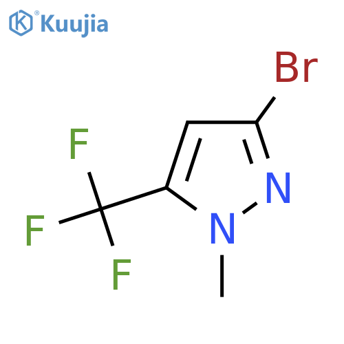 3-bromo-1-methyl-5-(trifluoromethyl)pyrazole structure