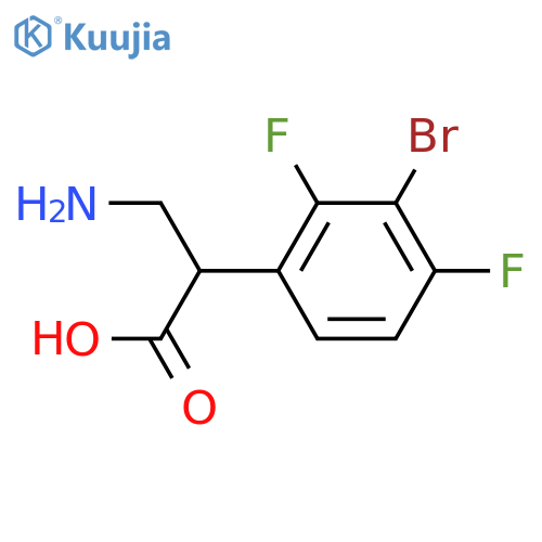 3-amino-2-(3-bromo-2,4-difluorophenyl)propanoic acid structure