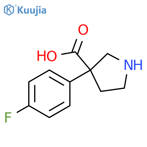 3-Pyrrolidinecarboxylic acid, 3-(4-fluorophenyl)- structure