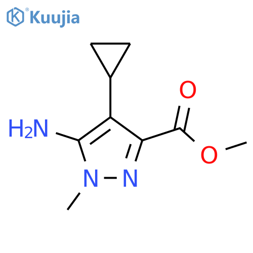 Methyl 5-amino-4-cyclopropyl-1-methyl-1H-pyrazole-3-carboxylate structure