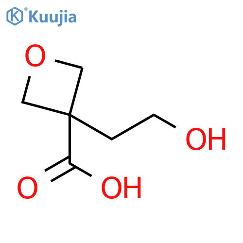 3-(2-hydroxyethyl)oxetane-3-carboxylic acid structure